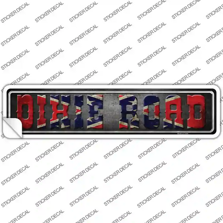 Dixie Road Novelty Narrow Sticker Decal Small