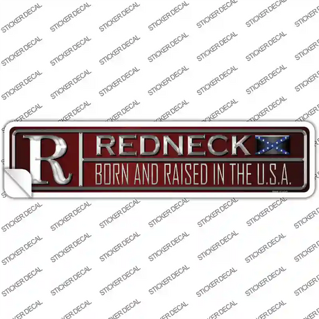 Redneck Born Novelty Narrow Sticker Decal Small