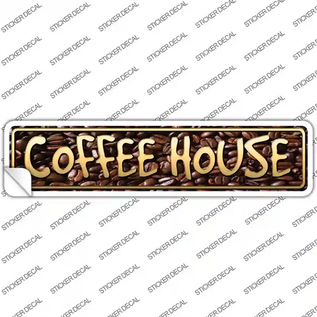 Coffee House Novelty Narrow Sticker Decal Small