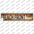 Beach Front Novelty Narrow Sticker Decal Small