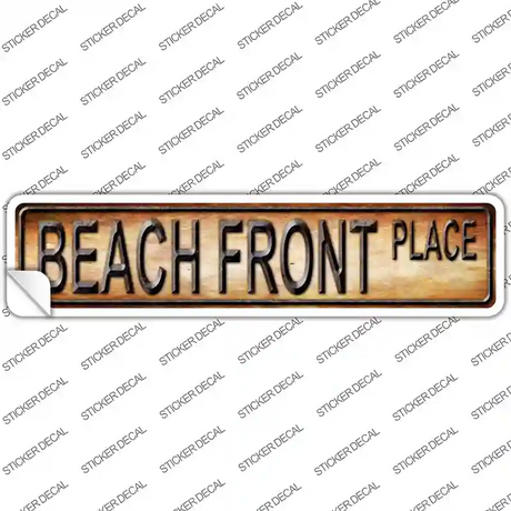 Beach Front Novelty Narrow Sticker Decal Small