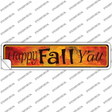 Happy Fall Yall Orange Novelty Narrow Sticker Decal Small