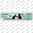 Women & Cats And Men & Dogs Novelty Narrow Sticker Decal Small