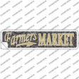 Farmers Market Tan Novelty Narrow Sticker Decal Small