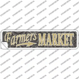 Farmers Market Tan Novelty Narrow Sticker Decal Small