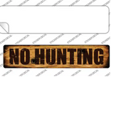 No Hunting Novelty Narrow Sticker Decal