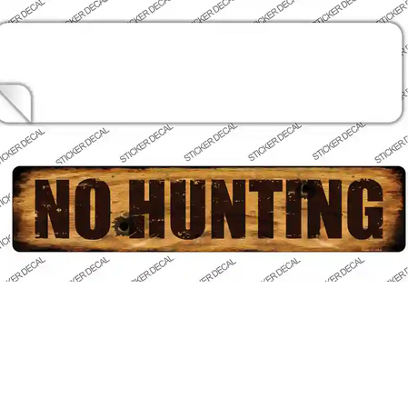 No Hunting Novelty Narrow Sticker Decal