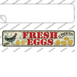 Fresh Eggs Novelty Narrow Sticker Decal Small