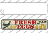 Fresh Eggs Novelty Narrow Sticker Decal Small