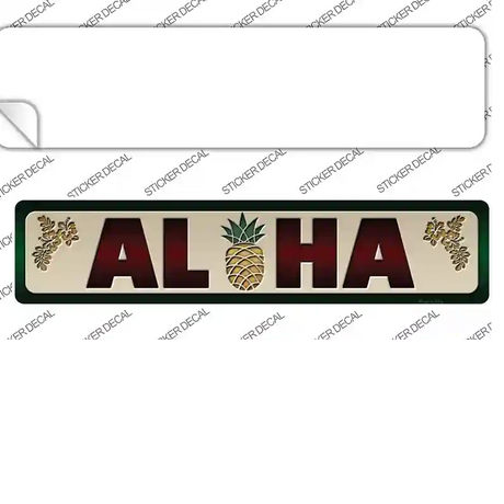 Aloha Novelty Narrow Sticker Decal Small