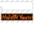 Haunted House Orange Novelty Narrow Sticker Decal Small