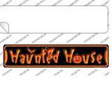 Haunted House Orange Novelty Narrow Sticker Decal Small