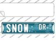 Snow Dr Novelty Narrow Sticker Decal Small