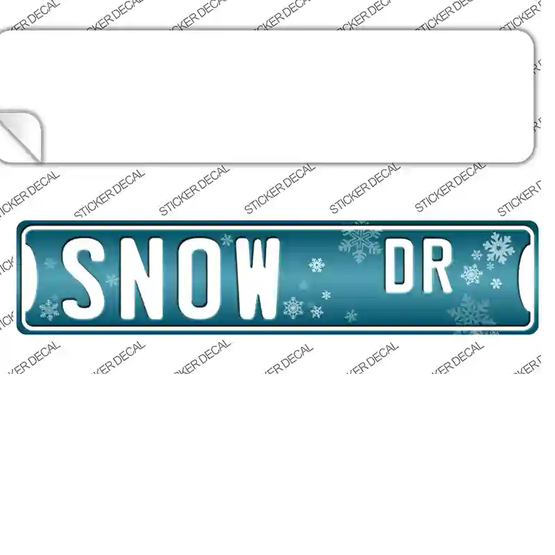 Snow Dr Novelty Narrow Sticker Decal Small