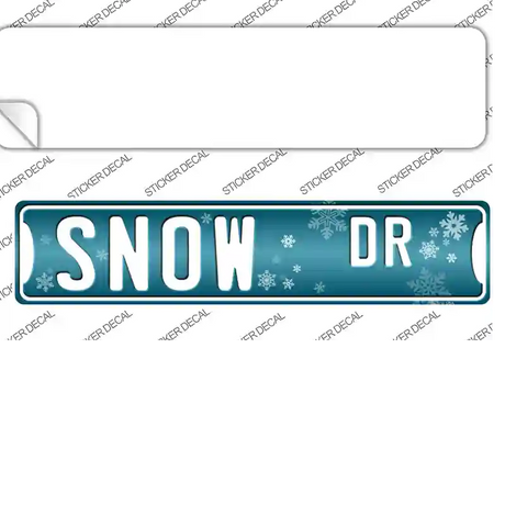 Snow Dr Novelty Narrow Sticker Decal Small