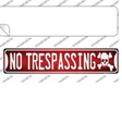 No Trespassing Novelty Narrow Sticker Decal Small