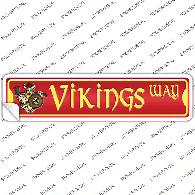 Vikings Way Novelty Narrow Sticker Decal