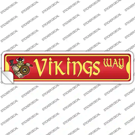 Vikings Way Novelty Narrow Sticker Decal
