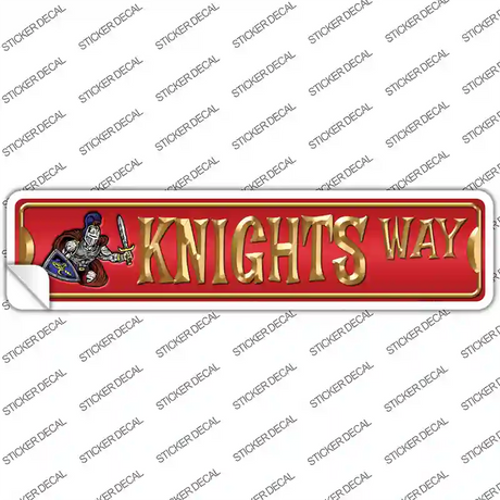 Knights Way Novelty Narrow Sticker Decal