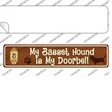 Basset Hound Is Doorbell Novelty Narrow Sticker Decal Small