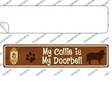 Collie Is Doorbell Novelty Narrow Sticker Decal Small