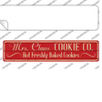 Mrs Claus Cookie Co Novelty Narrow Sticker Decal Small