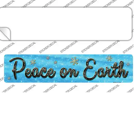 Peace On Earth Novelty Narrow Sticker Decal Small