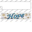 Hope With Snowflakes Novelty Narrow Sticker Decal Small