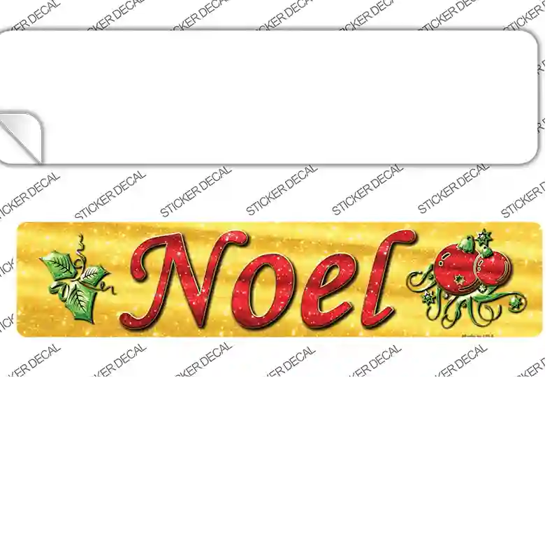 Noel Novelty Narrow Sticker Decal Small