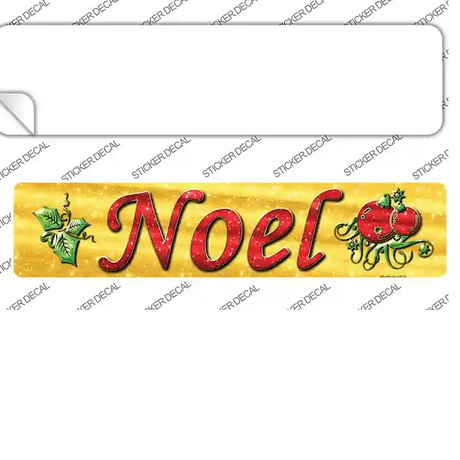 Noel Novelty Narrow Sticker Decal Small