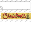 Christmas With Tree Novelty Narrow Sticker Decal Small