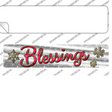 Blessings With Snowflakes Novelty Narrow Sticker Decal Small