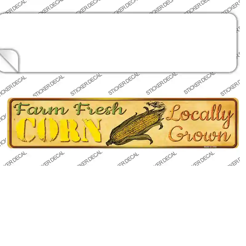 Farm Fresh Corn Novelty Narrow Sticker Decal Small