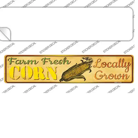 Farm Fresh Corn Novelty Narrow Sticker Decal Small