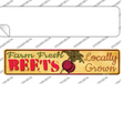 Farm Fresh Beets Novelty Narrow Sticker Decal Small