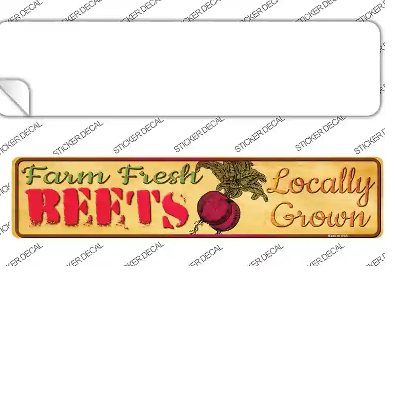 Farm Fresh Beets Novelty Narrow Sticker Decal Small