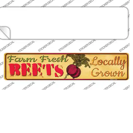 Farm Fresh Beets Novelty Narrow Sticker Decal Small