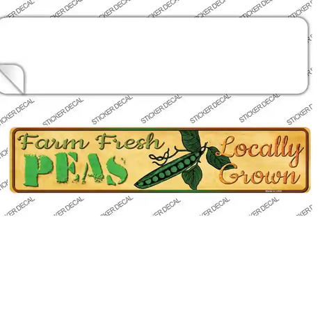 Farm Fresh Peas Novelty Narrow Sticker Decal Small