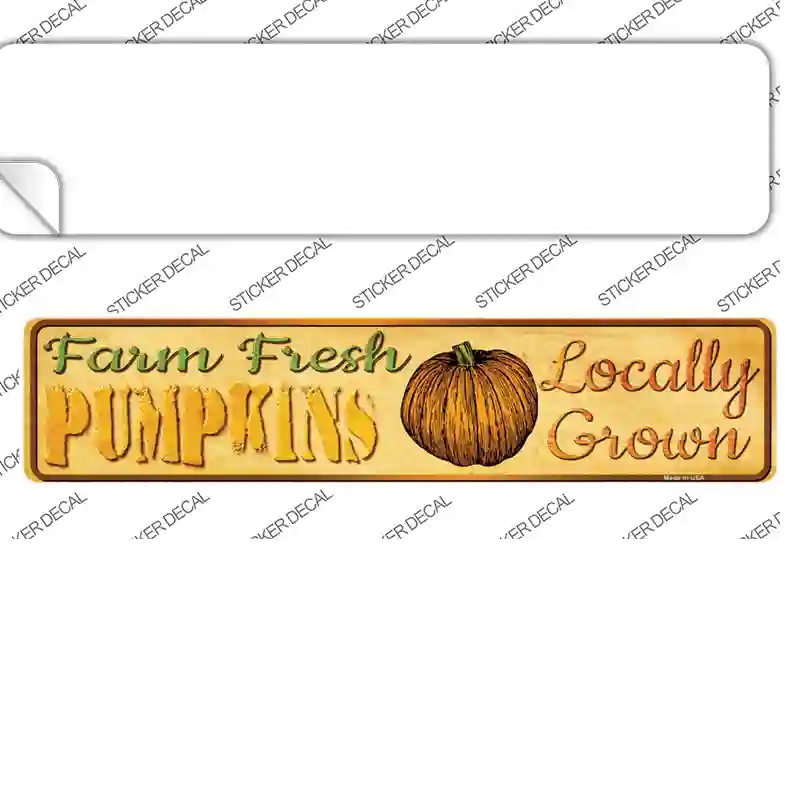 Farm Fresh Pumpkins Novelty Narrow Sticker Decal Small