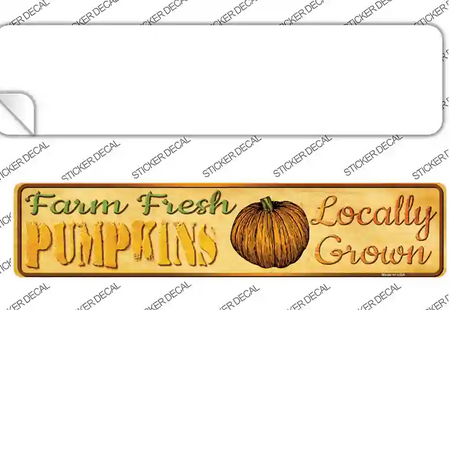 Farm Fresh Pumpkins Novelty Narrow Sticker Decal Small