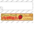 Farm Fresh Strawberries Novelty Narrow Sticker Decal Small