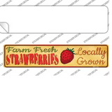 Farm Fresh Strawberries Novelty Narrow Sticker Decal Small