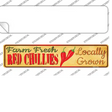 Farm Fresh Red Chillis Novelty Narrow Sticker Decal Small