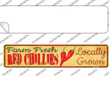 Farm Fresh Red Chillis Novelty Narrow Sticker Decal Small