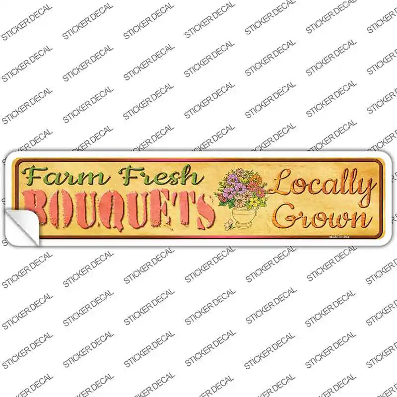 Farm Fresh Bouquets Novelty Narrow Sticker Decal
