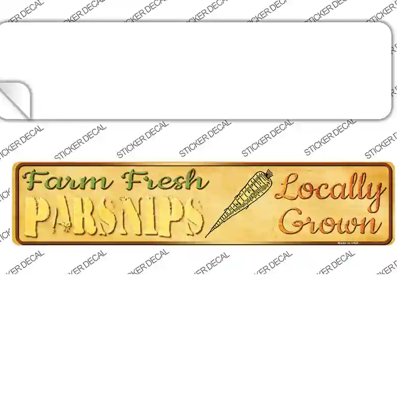 Farm Fresh Parsnips Novelty Narrow Sticker Decal Small