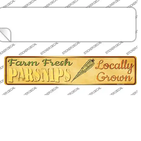 Farm Fresh Parsnips Novelty Narrow Sticker Decal Small