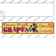 Farm Fresh Grapes Novelty Narrow Sticker Decal Small