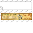 Farm Fresh Mushrooms Novelty Narrow Sticker Decal Small