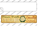 Farm Fresh Cauliflower Novelty Narrow Sticker Decal Small